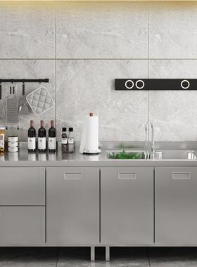 Tal304不锈钢厨房橱柜简易灶台一体家用农村储物收纳小户型家用碗