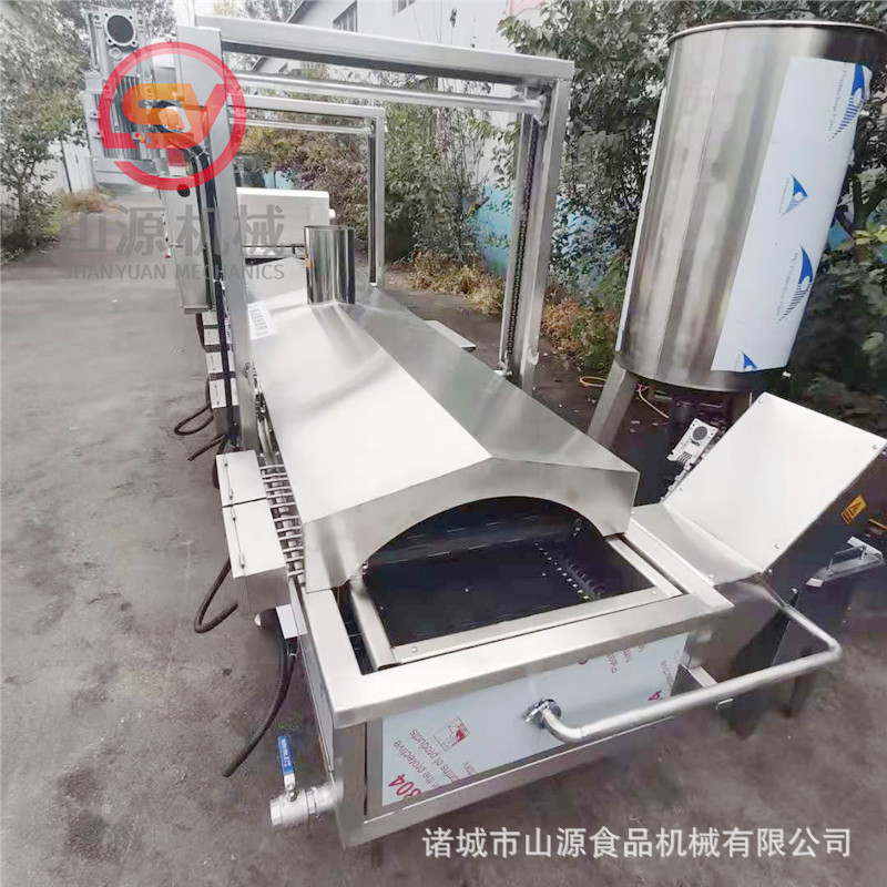 全自动网春卷皮油炸机厂家加工 脆皮薄脆油炸流水线 豆腐干油炸设