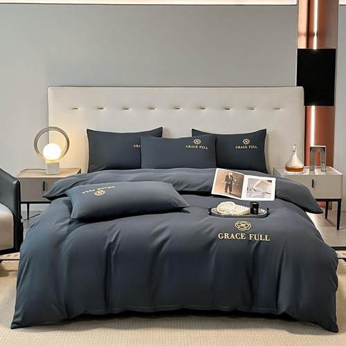 四件套高级感超柔亲肤裸睡单双人被罩男女学生通用宿舍床上三件套