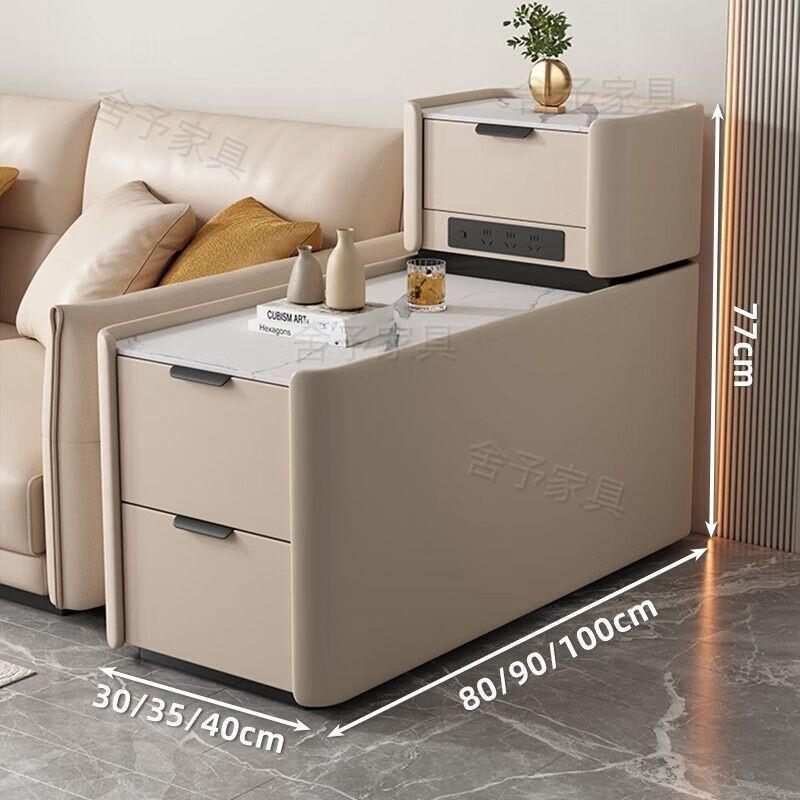 Fls沙发边柜智能客厅轻奢2025新款实木家用小型夹缝简约现代边几