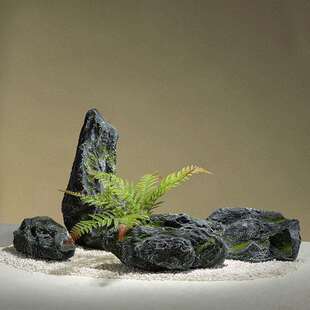 仿真玻璃钢石头室内玄关庭院花园绿植造景配件假山景观装饰摆件