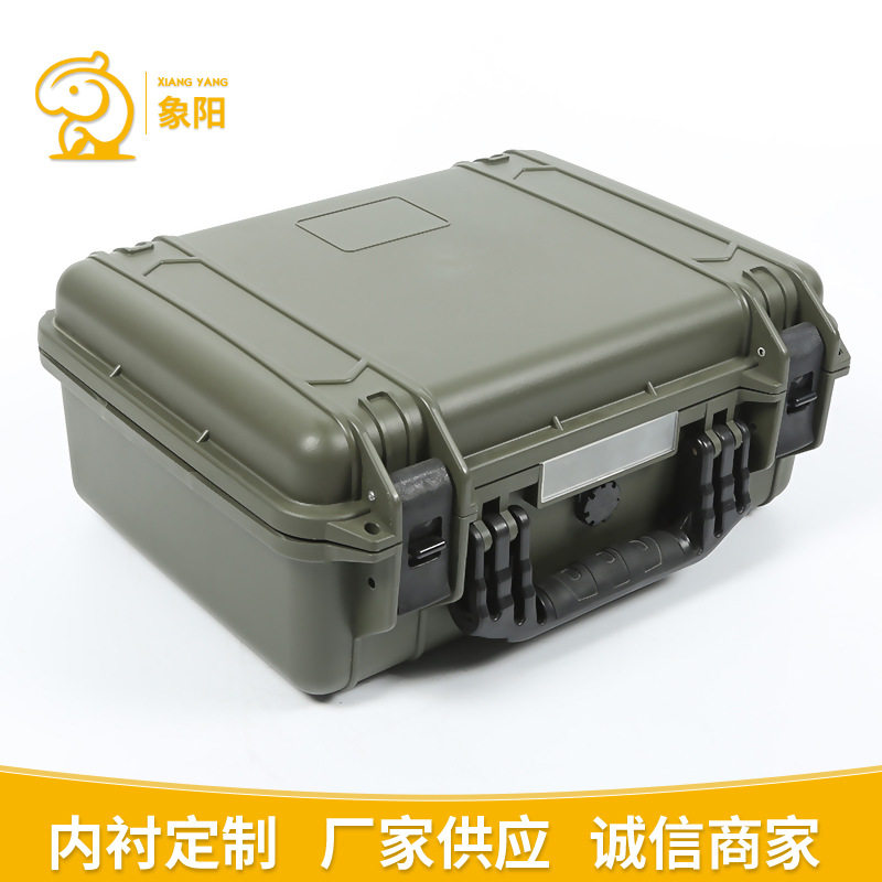 军绿色仪器设备箱 外出便携式手提防护箱 电动工具防水箱