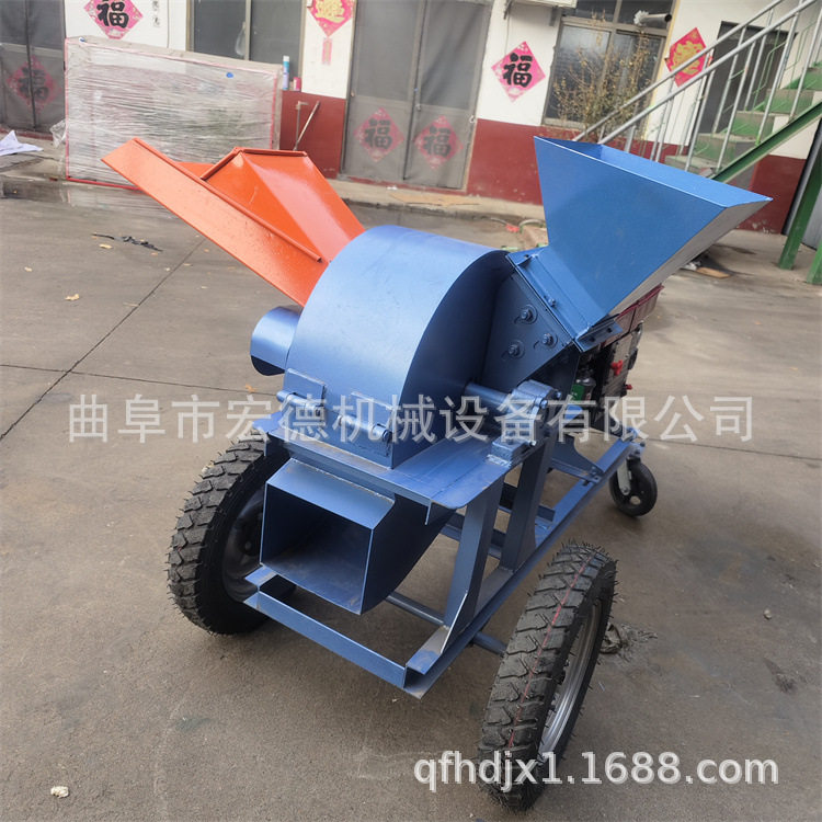 柴油动力移动式木屑机果园树枝粉碎机木材粉碎加工机