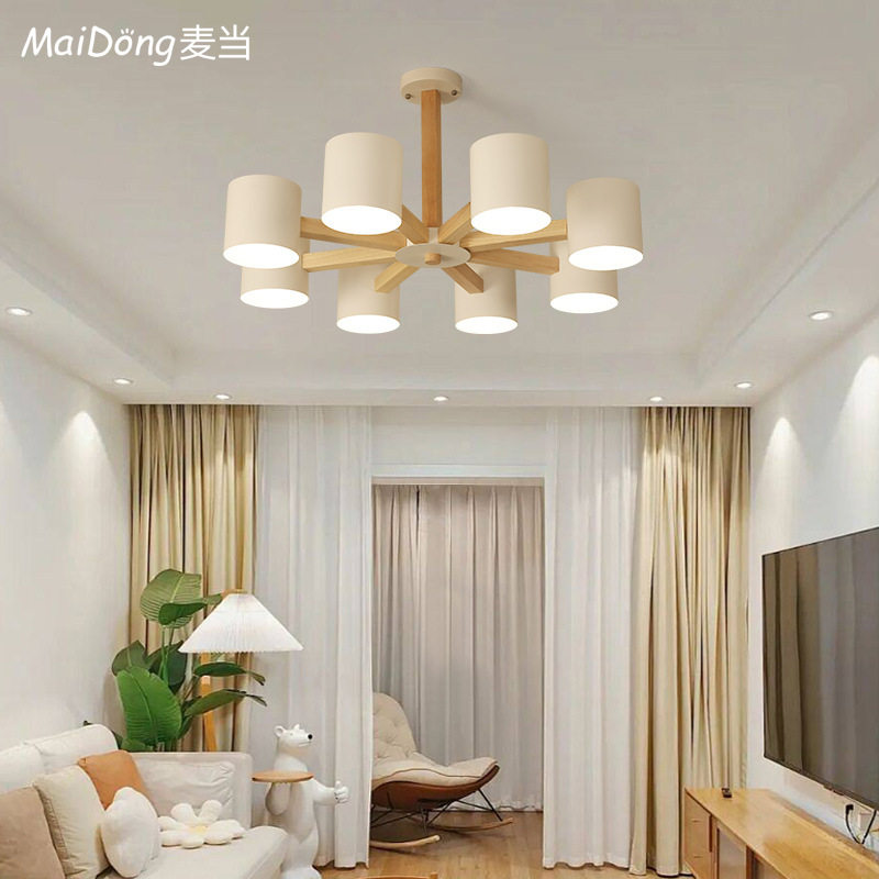 北欧吊灯客厅主灯原木风灯具简约现代大气餐厅灯日式中山灯卧室灯
