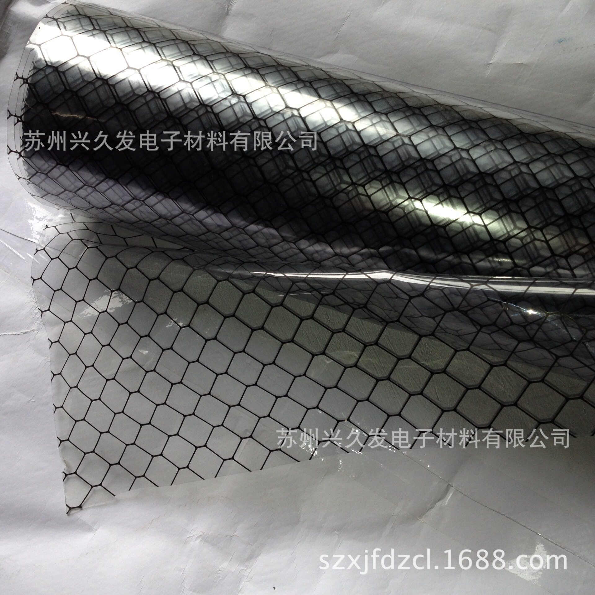 大量供应PVC防静电透明网格帘黑色导电网格帘全透明防静电帘