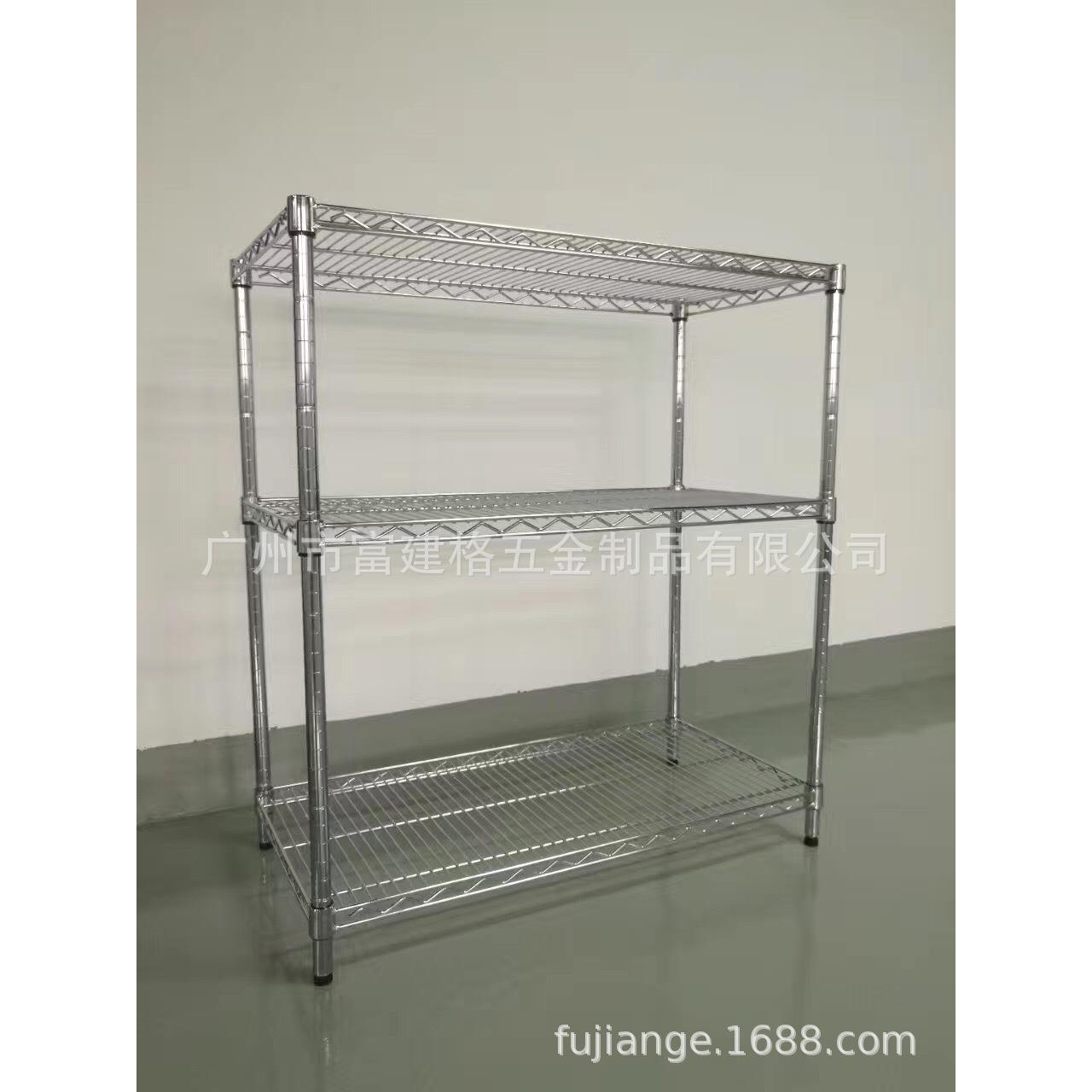 镀铬货架不锈钢线网架多层架置物架手推车带轮物料架