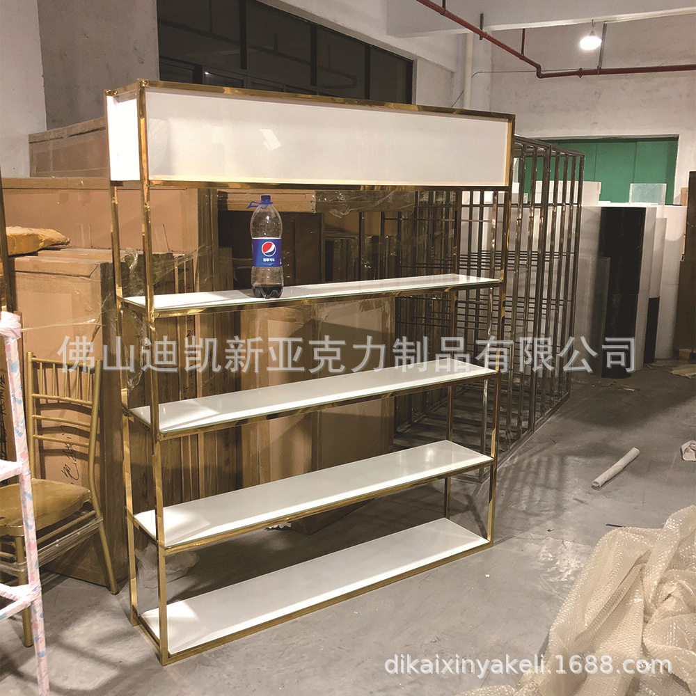 不锈钢书架落地设计隔断置物陈列架展示柜-下单需咨询勿直拍