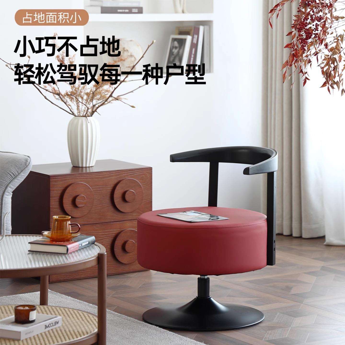 实木椅子旋转沙发椅转椅大沙发单人靠背椅客厅茶几阳台休闲大椅子