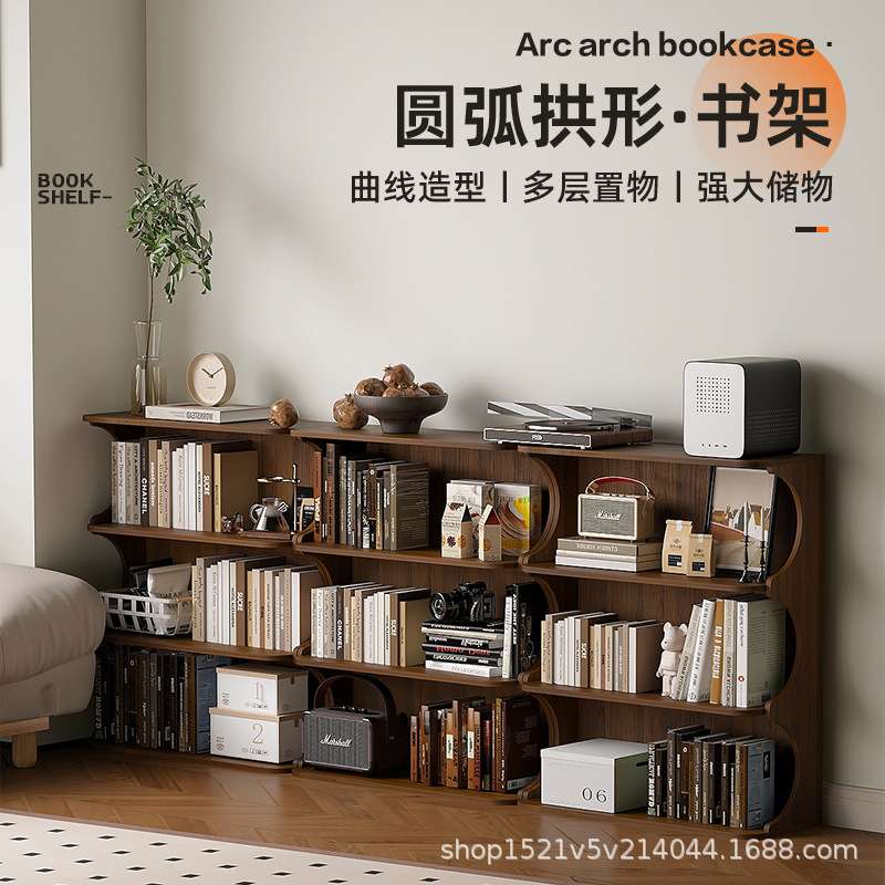 家用落地靠墙书架办公室文件资料收纳置物架子幼儿园读书角绘本架