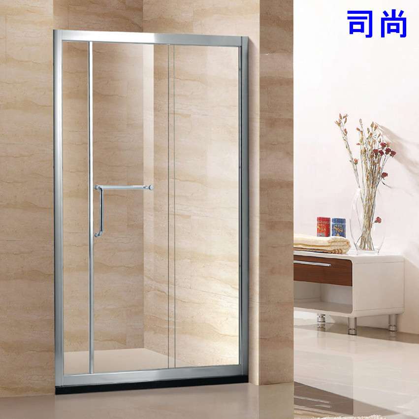出口一字型家用淋浴房 简易淋浴门钢化玻璃冲凉房 D706