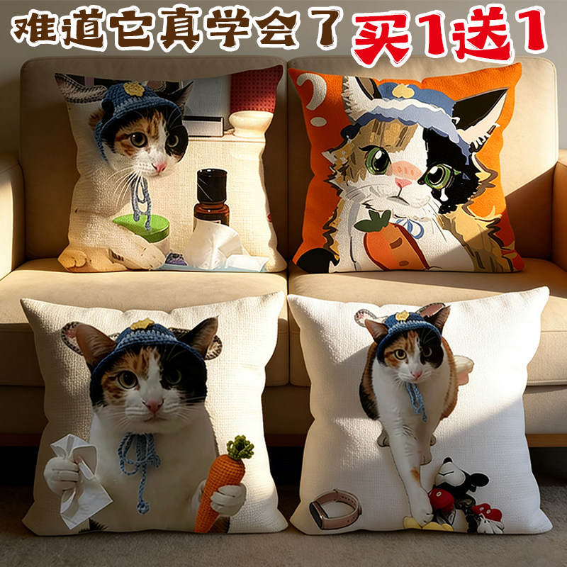 真棒猫抱枕米老鼠蒸蚌纸巾胡萝卜大笨猫靠垫猫meme创意生日礼物女,节庆用品/礼品,创意抱枕,淘宝优惠券,粉丝福利购,淘宝优惠卷