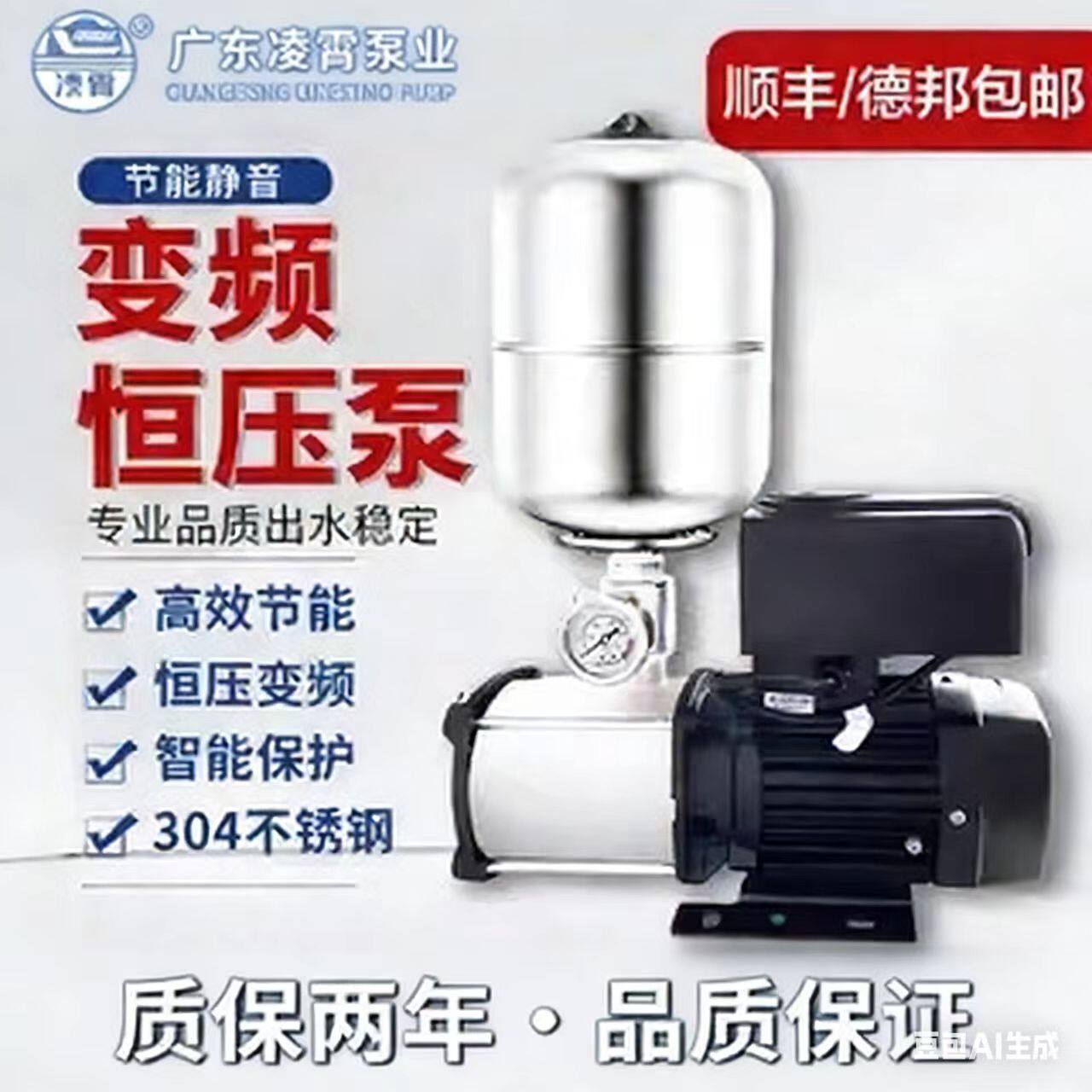 凌霄变频水泵不锈钢增压泵全自动图片