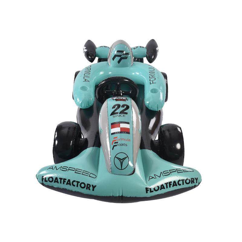 新款大号水上充气赛车浮排游艇大型奔驰模型PVCF1便携座椅玩具