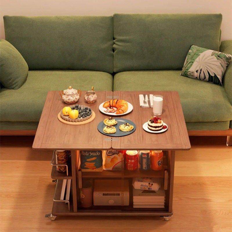 实木茶几客厅升降移动茶桌折叠家用多功能茶台小户型小推车沙发