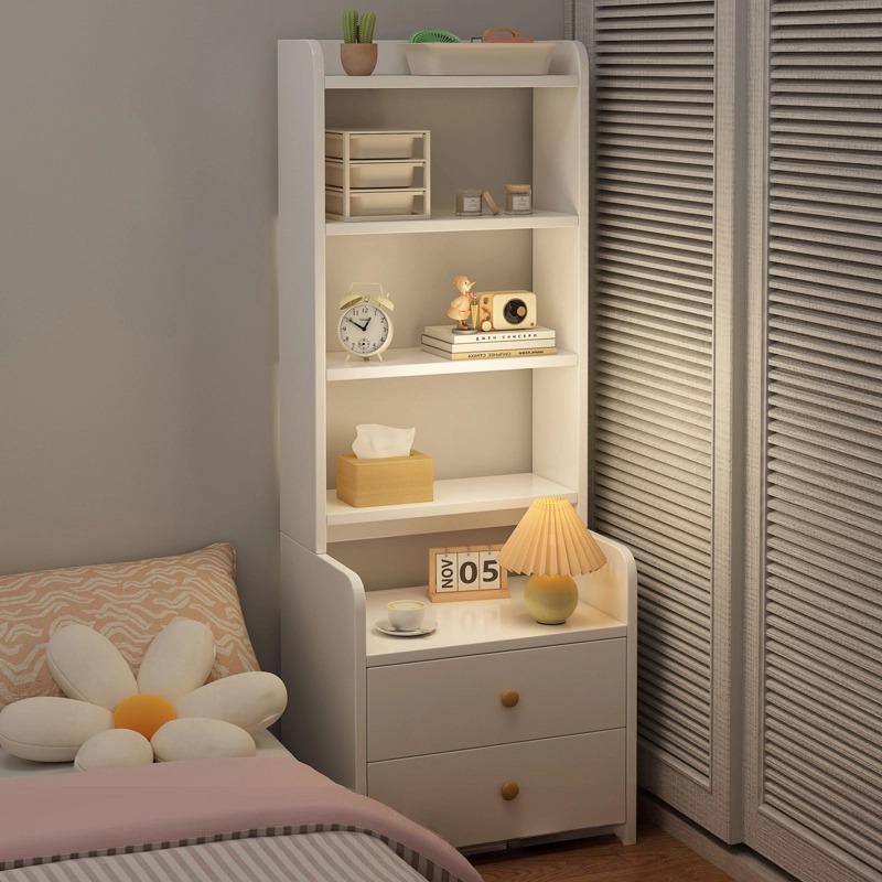 床头柜家用卧室加高床边柜简约现代置物架多层书架收纳柜子储物柜
