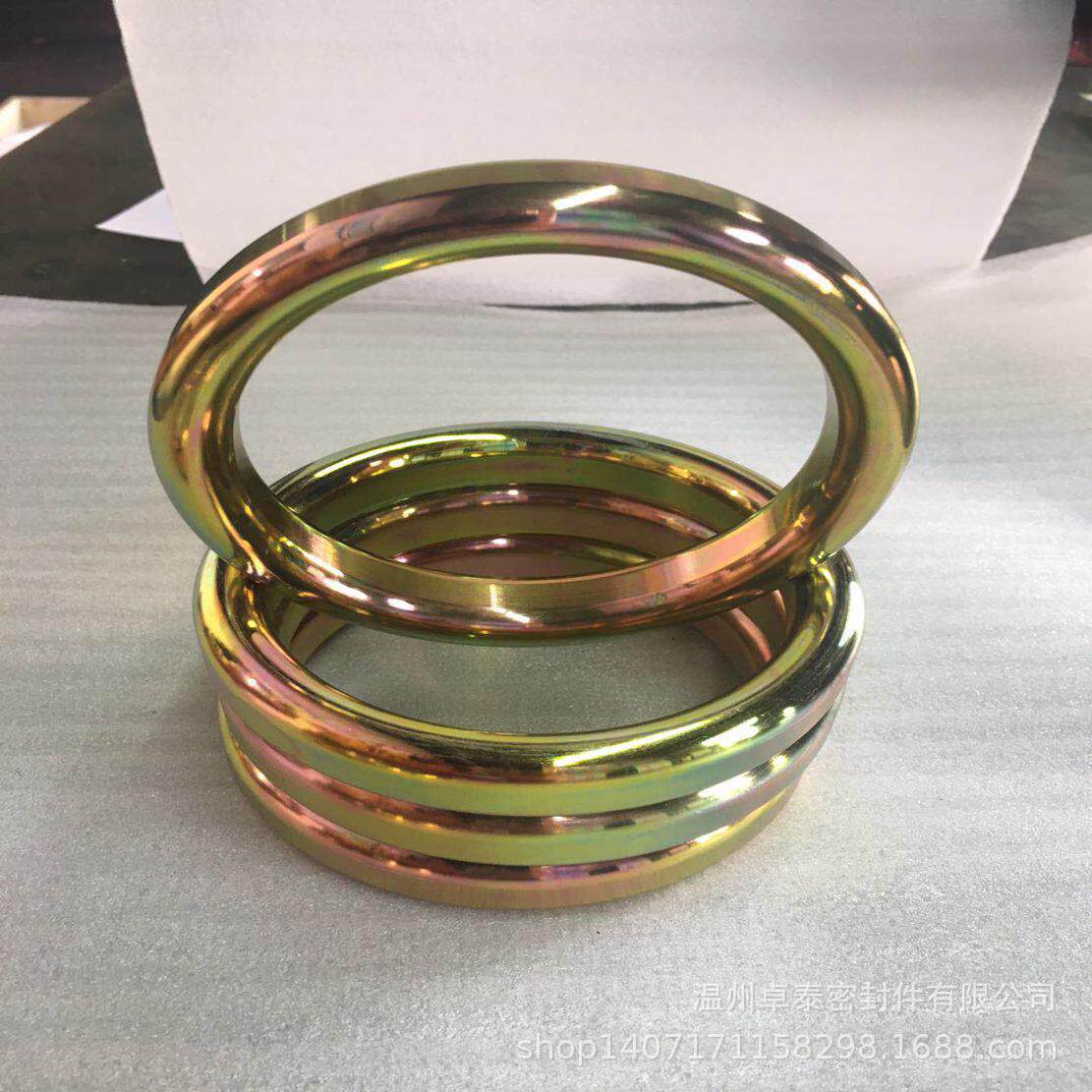 镀彩锌RX八角垫金属环垫高压RJ法兰连接环垫钢圈软铁10#不锈钢3