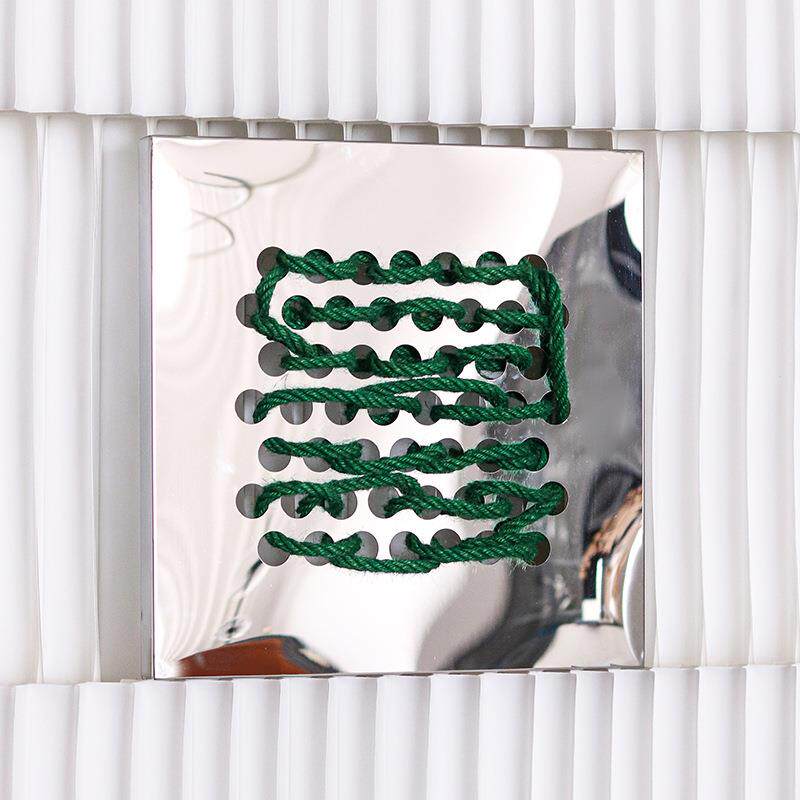 几何线条图案北欧风装饰画设计师抽象绳子穿梭桌面相框画摆件饰品