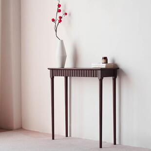实木胡桃黑色过道玄关桌靠墙极窄小桌子长条桌供桌供台入户玄关r&