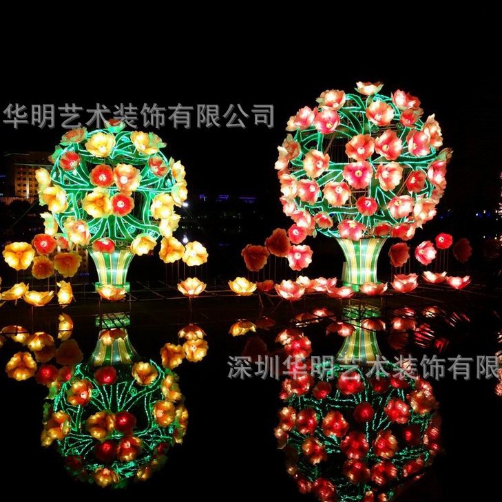 花球花灯厂家制作大型民间灯会商场布置美陈花灯/春节花灯美陈/图片