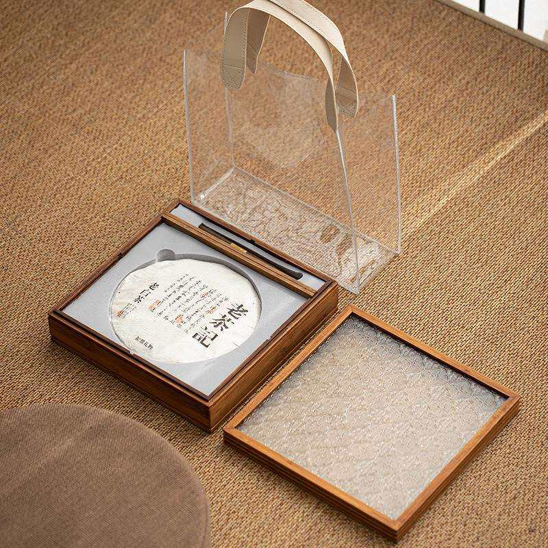 实木竹制普洱茶饼盒空盒子357g克一饼单饼福鼎白茶茶盒收纳盒木制