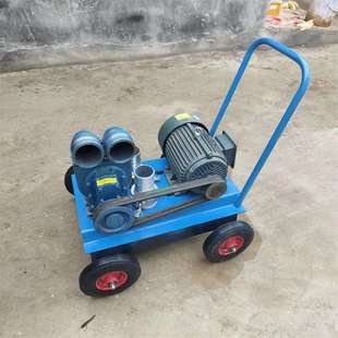 养殖场鸡粪鸭粪猪粪无堵塞抽粪泵推车移动吸粪泵