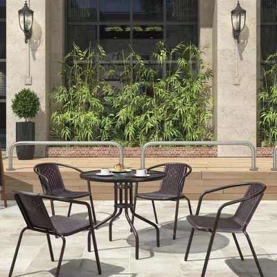 户外桌椅阳台露天椅简约客厅现代奶茶店铁艺室外庭院组合家用休闲