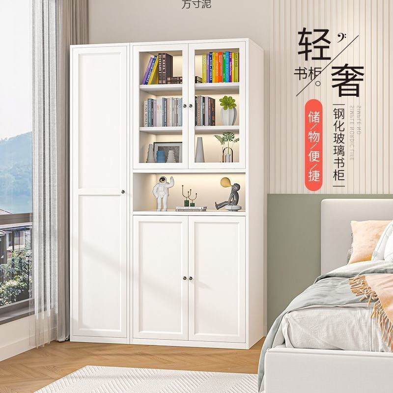 钢制铁艺玻璃门满墙毕利书柜