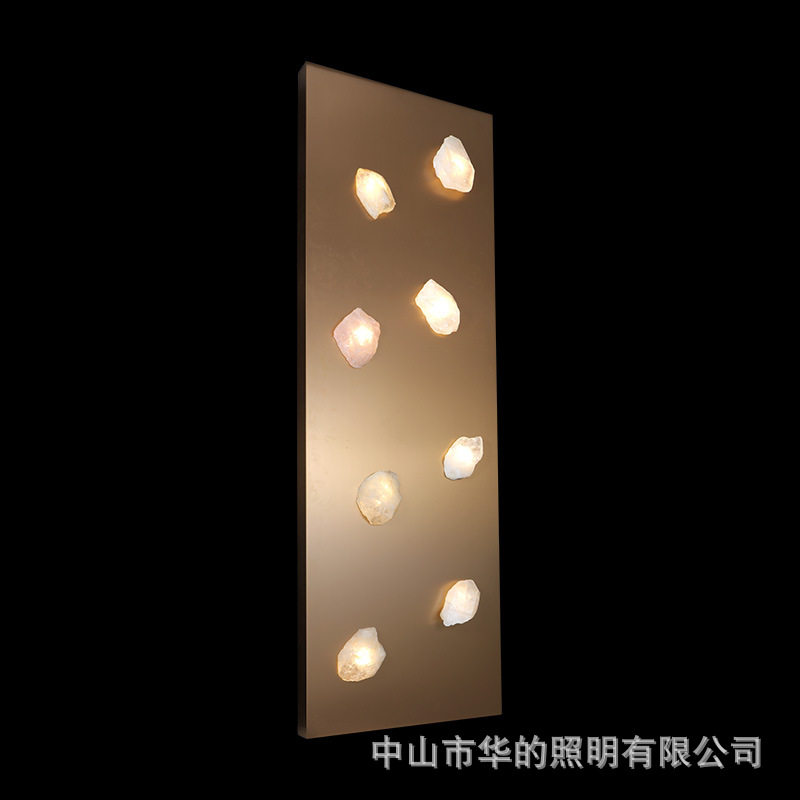 北欧不锈钢水晶氛围壁灯
