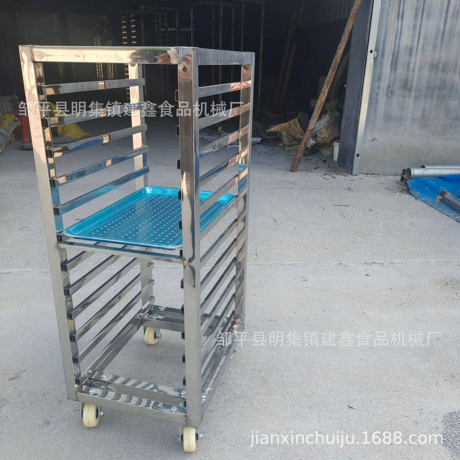 商用全钢馒头蒸房架子车50-70盘小推车鸡爪冷冻周转车