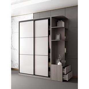 衣柜卧室家用现代储物小户型一门到顶极简两门三门移门推拉门衣橱