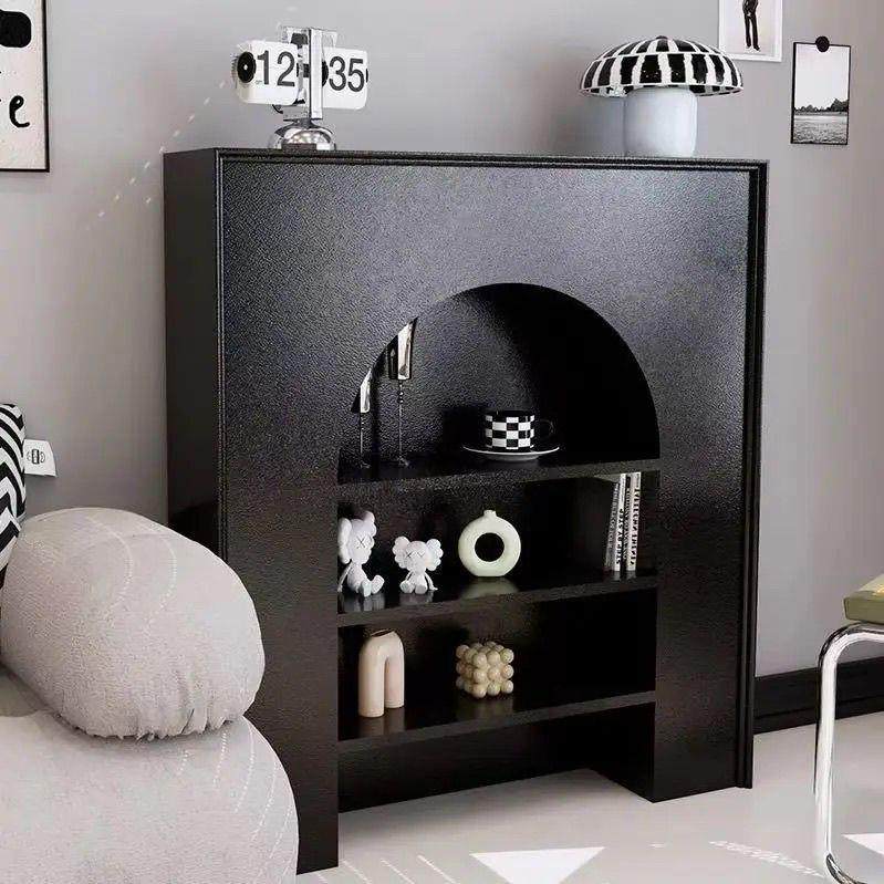 法式壁炉柜装饰柜室内客厅黑色白色简约民宿玄关摄影置物架收纳柜