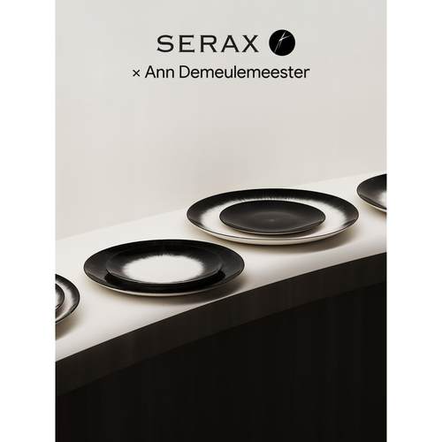 比利时SeraxAnnDemeulemeester暗黑餐具盘子西餐盘水果点心盘