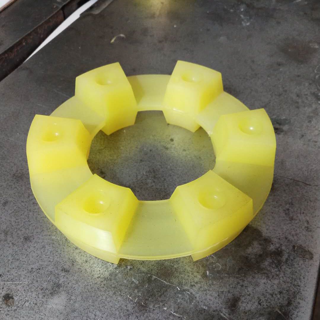 350水磨石机配件橡胶卷帙黄色拨盘五个