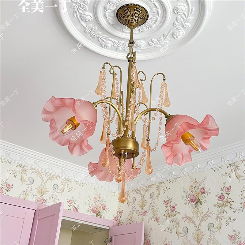 美式中古餐厅水晶吊灯法式田