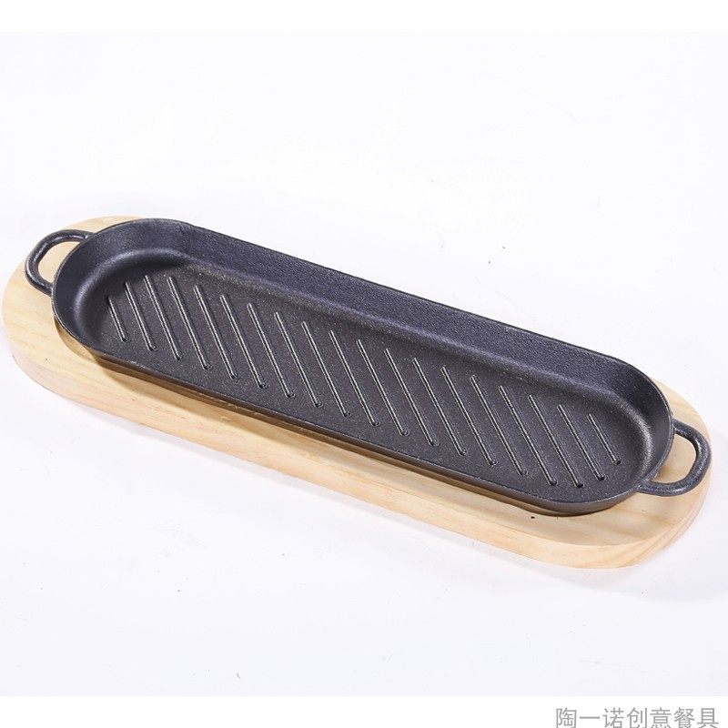 创意铸铁铁板烧韩式烤肉盘西餐牛排加厚铁板带鱼盘特色餐厅餐具,餐饮具,盘,淘宝优惠券,粉丝福利购,淘宝优惠卷