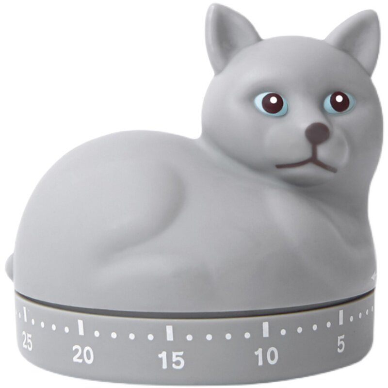 学生卡通可爱酷猫机械定时器自律学习时间管理器厨房提醒器timer