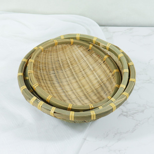 竹青竹皮竹编制品农家手工编织竹篮竹筐沥水淘米篮子农家酒店家用