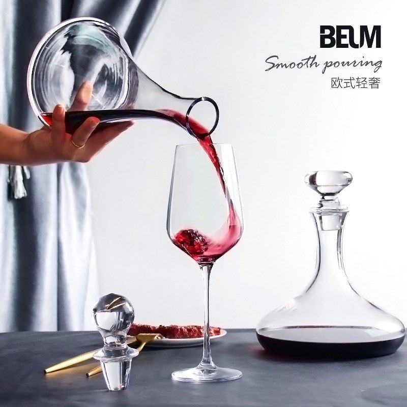 手工制作水晶玻璃醒酒器红酒家用欧式葡萄酒杯高脚杯红酒杯子套装