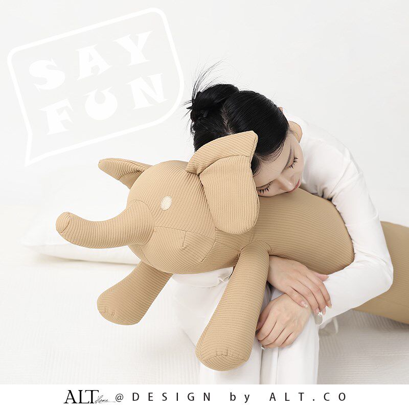 抱枕长条枕儿童睡觉专用大象玩偶公仔女孩可爱床上侧睡夹腿可拆洗