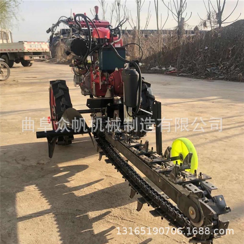 小型链条式开槽机  手扶链条式管道开沟机 工程埋线埋管开沟机