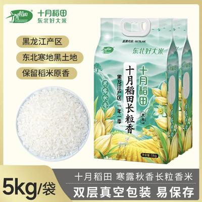 十月稻田寒露秋香长粒香米