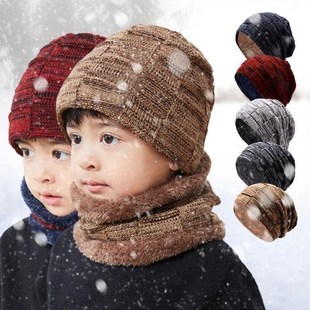 Woolly Beanie Hat Cap Scarf And 2pcs Mens KWinter Warm Ski