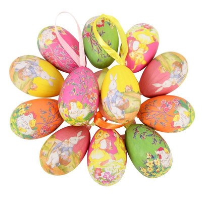 12pcs Foam Easter Eggs Happy EasterG Party Decorations for H
