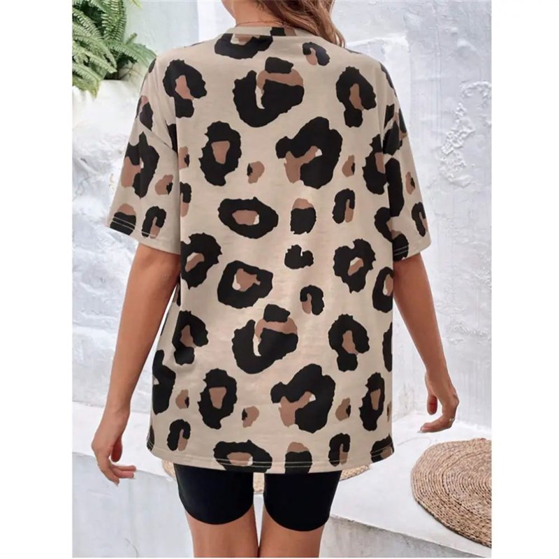 Summer Fashion Women's T-shirt Yk Clothes D LeopaXrd Print