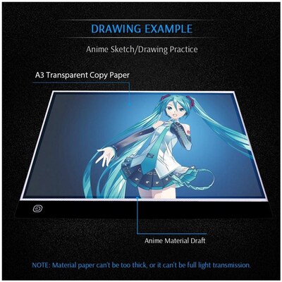 A3 LED Light Pad Tracing Lighzt Box Copy Board Digital Table
