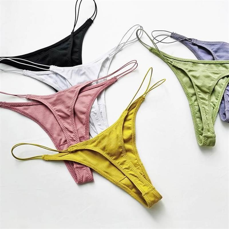 Cotton wgomen's sexy T pants thin belt thong
