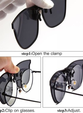 Polaarized Clip On Sunglasses Men Photochromic Car Driver