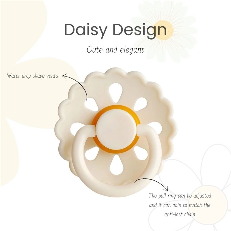 Erduo Baby Pacifier Natural LatexE Rubber Soft Round Nipple