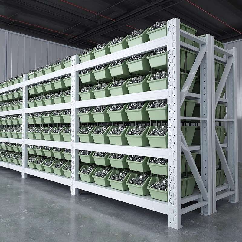 中型仓储货架0.235冷轧钢加厚可调节多层置物架仓库家用架子