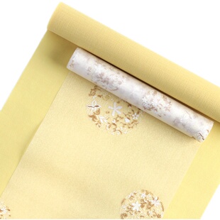 爱茶屋天色茶席珍珠纱烫金纱【团花白色】茶席桌旗防水席两条搭配